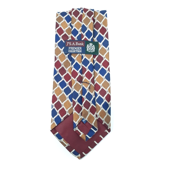 JOS.A.BANK Geometric Design Silk Tie - Picture 5 of 9